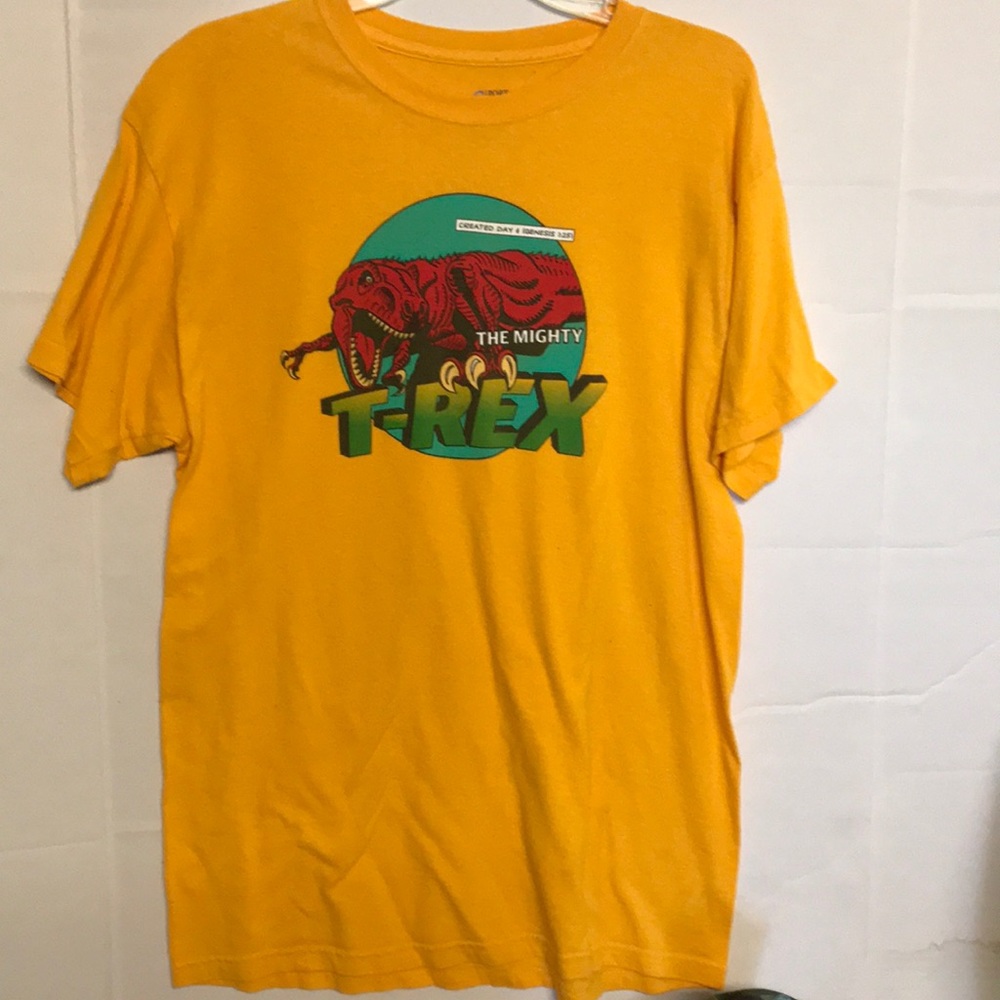 Yellow Mighty T Rex T Shirt Sz M